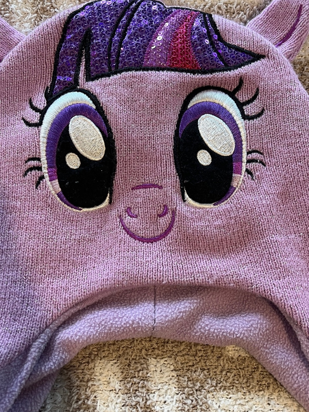 My Little Pony Lavender Purple Hooded kids hat